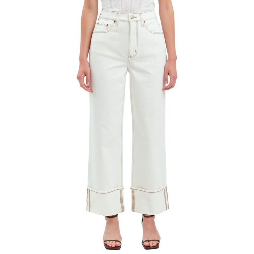 Daze Denim Womens  Eastside Vanilla Loose Jean